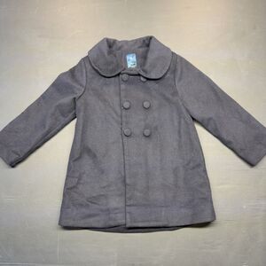 Girls Petite Trousseau Navy Pea Coat Size 7